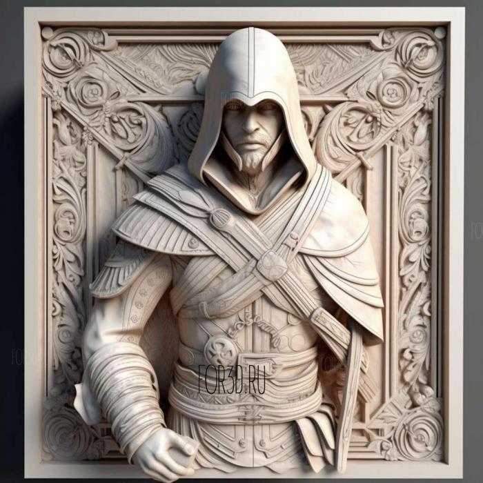 Ezio Auditore da Firenze Assassins Creed 2 4 stl model for CNC